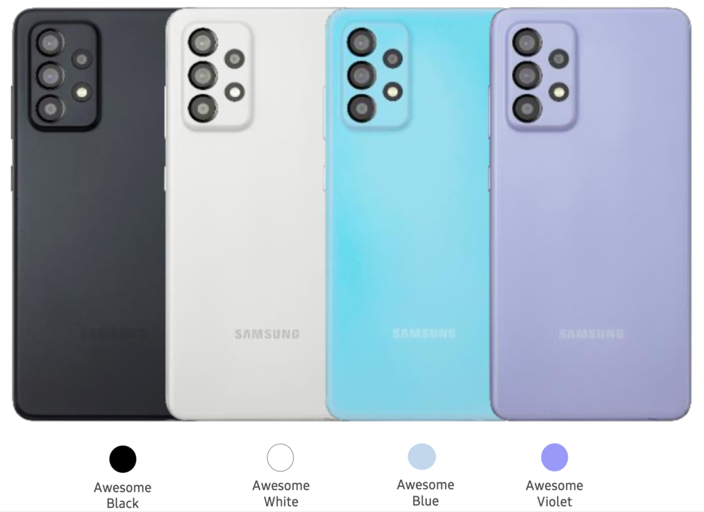 Samsung A52 Enterprise Edition kleuren